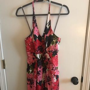 Muse floral eyelet halter dress with pockets